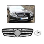 Calandre noir brillant pour Mercedes classe E W212 phase 1 de 03/2009 à 02/2013 + logo