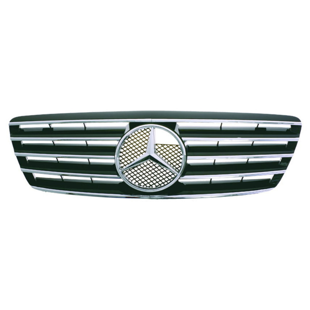 W220-1.jpg CALANDRE CHROME ET NOIR LOOK CL POUR MERCEDES CLASSE S W220 DE 10/2002 A 09/2004 – Image 1