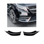 2 lame splitter avant noir mat à peindre pour parechoc Mercedes W447 pack AMG