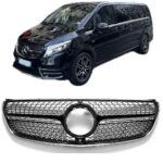 CALANDRE DIAMANT NOIR LOOK AMG POUR MERCEDES CLASSE V W447 PHASE 1 DE 03/2014 A 02/2019