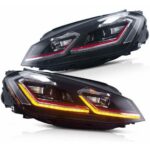 2 feux phare avant led pour VW golf 7 phase 1 de 11/2012 à 01/2017 – Image 2