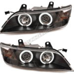2 FEUX PHARE AVANT ANGEL EYES CCFL BLANC BMW Z3 NOIR COUPE ET ROADSTER