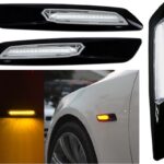 2 CLIGNOTANT REPETITEUR NOIR + DRL LED LOOK F10 POUR BMW SERIE 1 3 5 E90 E92 E60 E81 E87