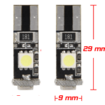 2 AMPOULE W5W A 3 LED SMD 5050 AVEC FONCTION CANBUS ANTI ERREUR