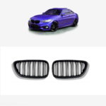 2 GRILLE DE CALANDRE DOUBLE LAME NOIR MAT BMW SERIE 2 F22 COUPE ET F23 A PARTIR DE 09/2013