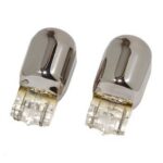2 AMPOULE DE CLIGNOTANT AVANT CHROME WY21W ( CULOT PLAT GROSSE LARGEUR)