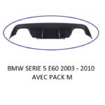 SPOILER / DIFFUSEUR DOUBLE SORTIE DE PARECHOC ARRIERE BMW SERIE 5 E60 E61 PACK M