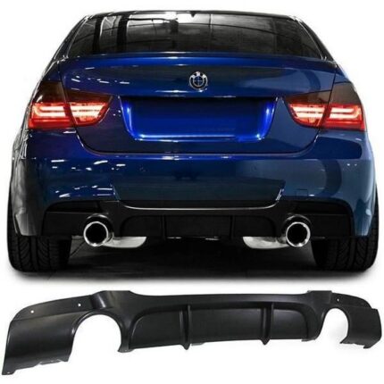Diffuseur arrière noir mat look M performance 335d 335i pour BMW série 3 E90 et E91 pack M