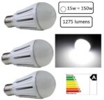 3 AMPOULE LED PREMIUM E27 15W 6500K - COULEUR BLANC FROID
