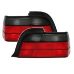 2 FEUX ARRIERE M3 ROUGE ET GRIS POUR BMW SERIE 3 E36 COUPE ET CABRIOLET DE 03/1992 A 04/1999