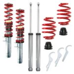 kit amortisseurs + suspensions combinés filetés avant arrière redline + biellettes BMW série 3 E46