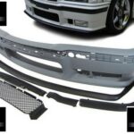 Pare-chocs avant M3 BMW SERIE 3 E36 EN ABS + GRILLE ABS + BANDEAUX DE PROTECTIONS + LAME