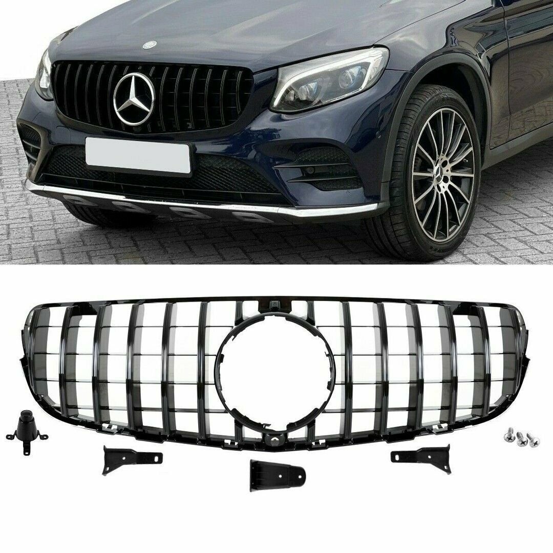 s-l1600-5.jpg Calandre look AMG GT noir pour MERCEDES GLC X253 et C253 phase 1 de 06/2015 à 03/2019 – Image 1