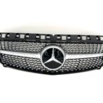 CALANDRE DIAMANT POUR MERCEDES CLASSE A W176 PHASE 1 DE 2012 A 08/2015 + LOGO