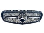 CALANDRE DIAMANT MERCEDES CLASSE A W176 NOIR BRILLANT PHASE 1 DE 2012 A 08/2015 + LOGO