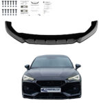 Spoiler avant noir brillant pour CUPRA Leon 2020+ avec ABE TÜV
