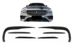 6 lame splitter pour Mercedes classe E w213 berline et c238 coupé phase 1 2016 à 09/2020