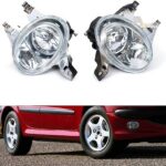 2 antibrouillard chrome pour peugeot 206
