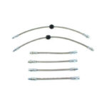 6 durites de frein aviation en inox tressé pour BMW série 3 E36
