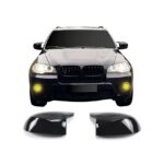 2 coque rétroviseur noir brillant pour BMW X5 E70 et X6 E71