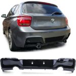 Diffuseur arrière noir brillant look M performance pour BMW série 1 F20 F21 phase 1 07/2011-02/2015